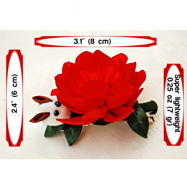 a poppy hair clip dimensions