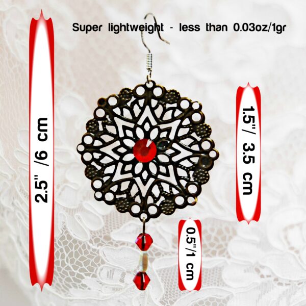 mandala filligree earrings