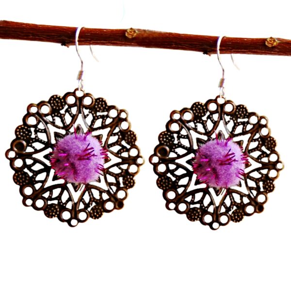 filigree corona souvenir earrings