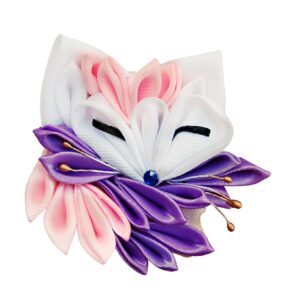 Cute animal shape hair clip, Lilac fox hair clip cosplay animal costume hair accessory, Birthday girl gifts idea