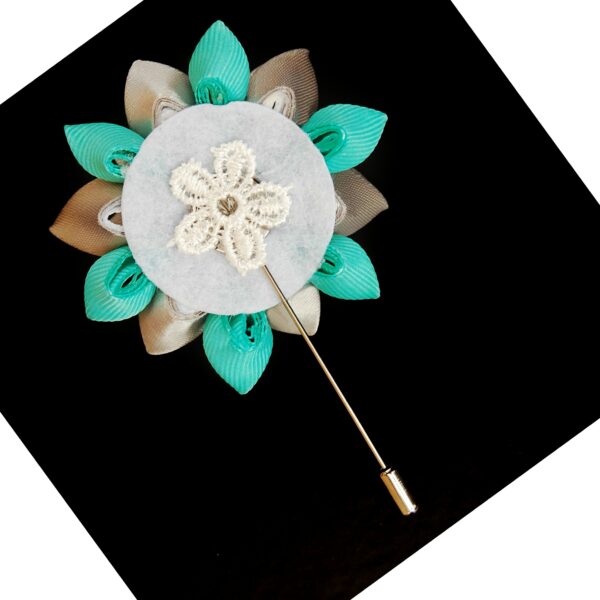 turquoise lapel pin back side