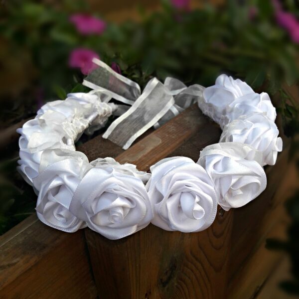 white flower crown