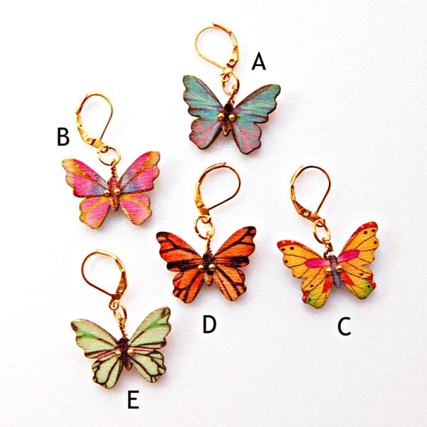 collection of butterfly earrings