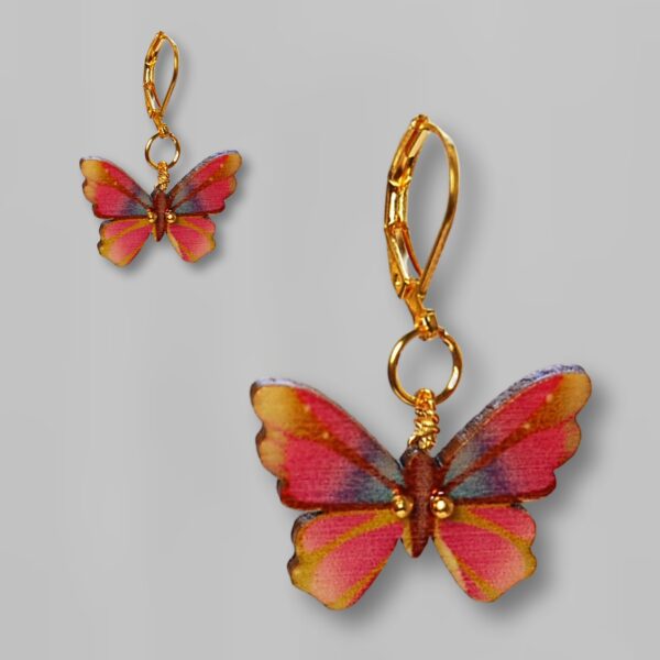 rainbow butterfly earrings