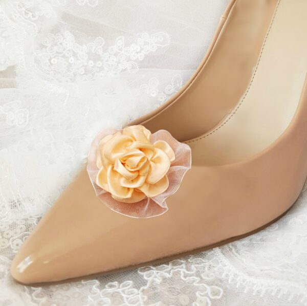 ivory rose bridal shoe clips