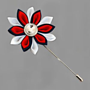 Men’s Lapel Pin Flower, Independence Day Suit Pin, Wedding Boutonniere