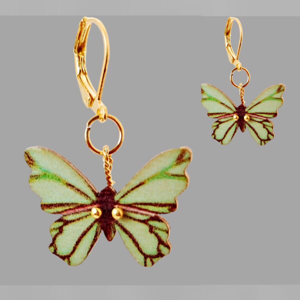 light green butterfly charms