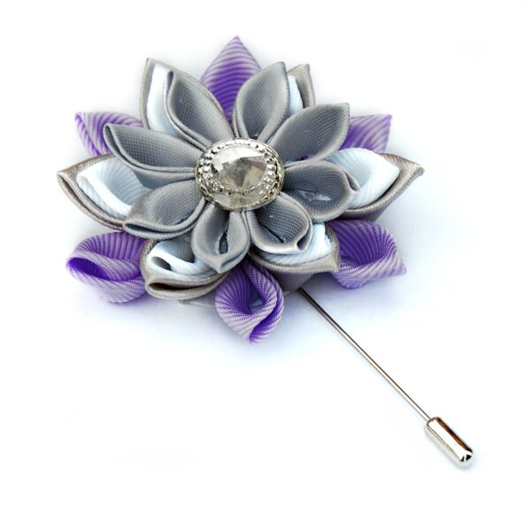 lilac flower men's lapel pin