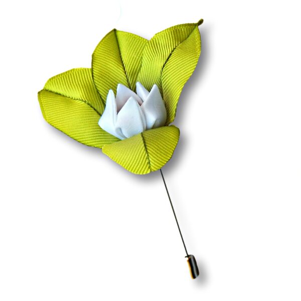 lily flower men's lapel brooch