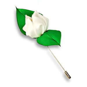 Men’s Flower Lapel Pin, Lily of the Valley Boutonniere, Birth Flower Brooch –  Kanzashi Flower Brooch
