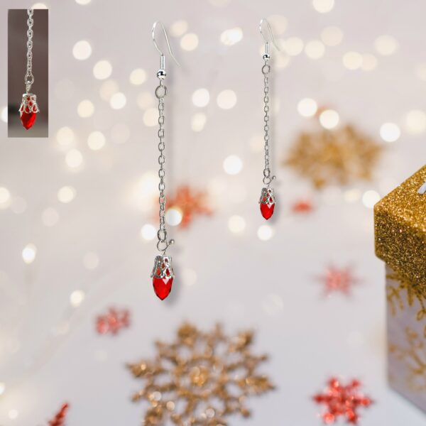 red crystal earrings gift