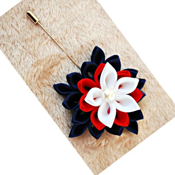 red white blue lapel pin