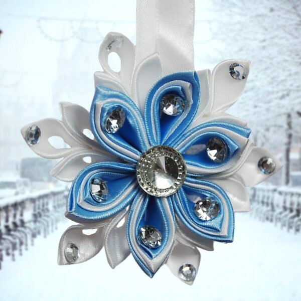Frozen inspired snowflake at winter