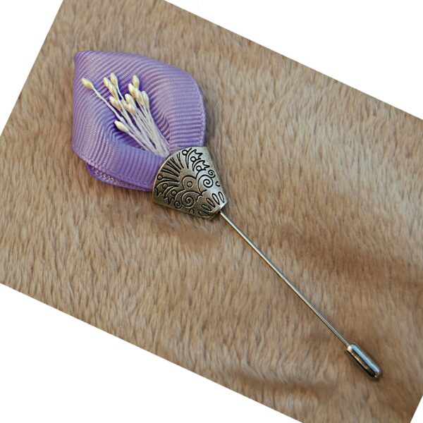 violet men's lapel pin