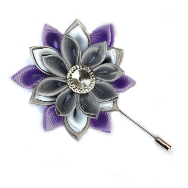 violet gray lapel pin