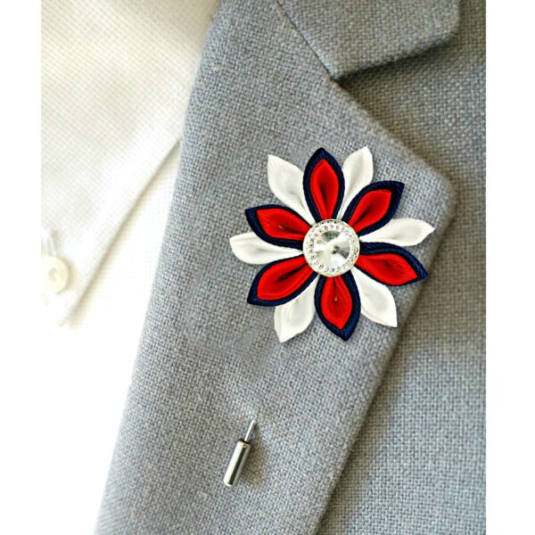 wedding man's boutonniere on a suit