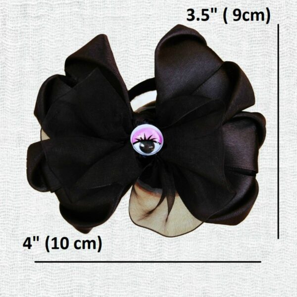 Black hair bow's dimensions