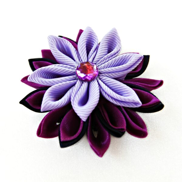 purple lapel brooch