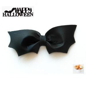 Small bat hair bow, Halloween  black  hair clip ,