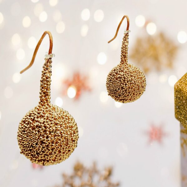 Christmas glittery earrings