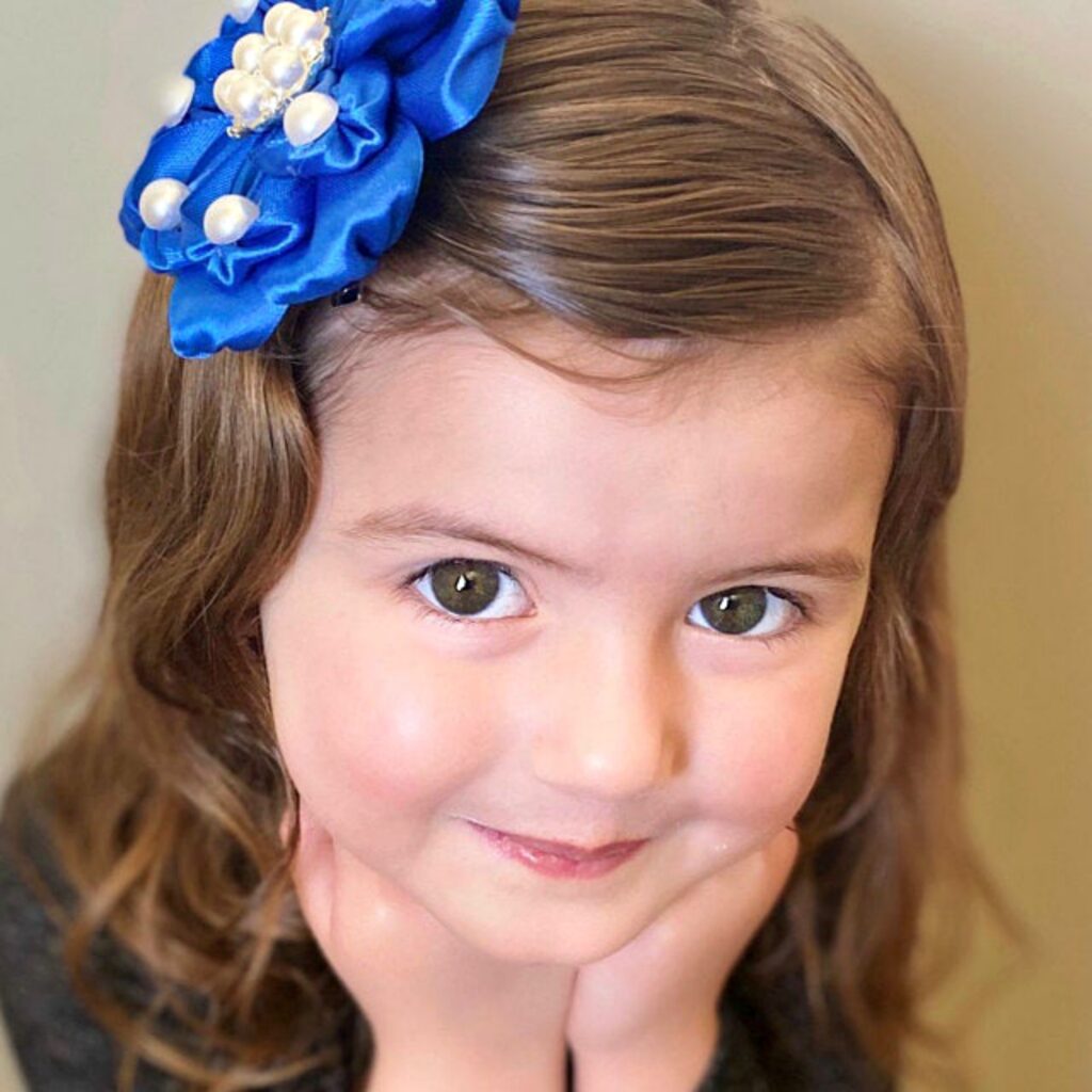Royal Blue Ponytail Holder Blue Flower Hair Tie Something Blue Gifts