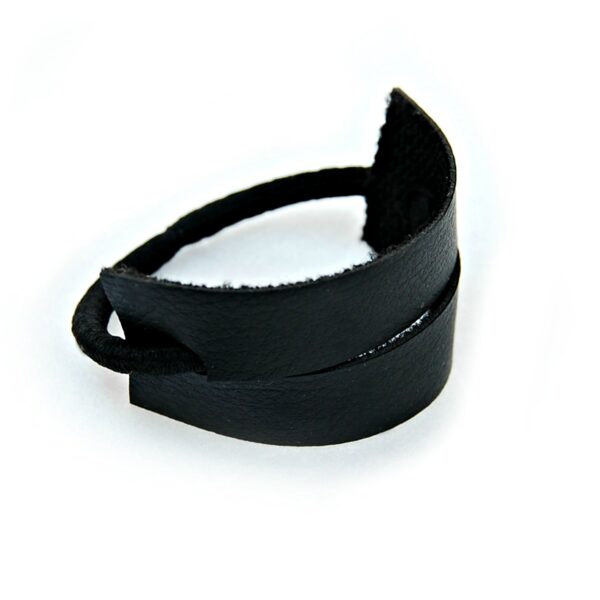 black faux leather hair wrap