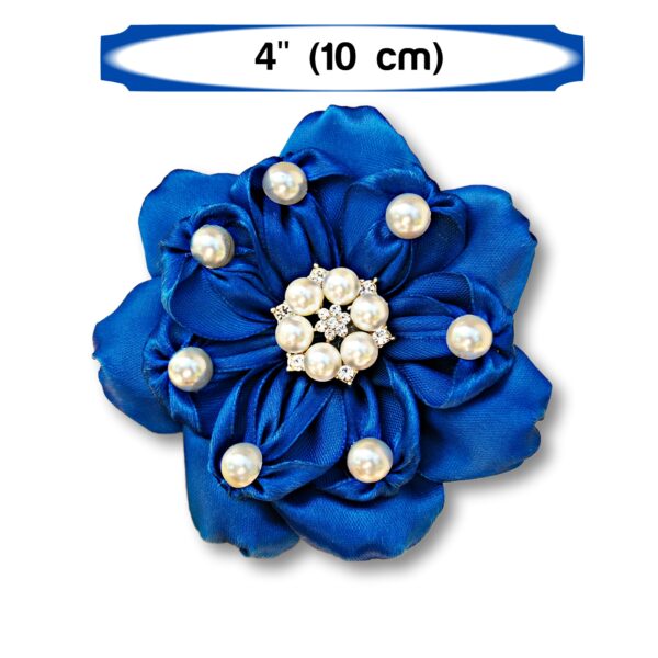 blue flower hair clip dimensions