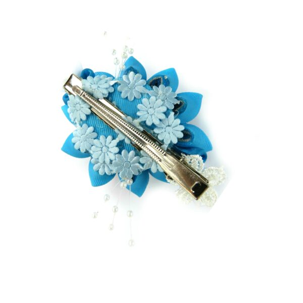 blue white Winter hair alligator clip