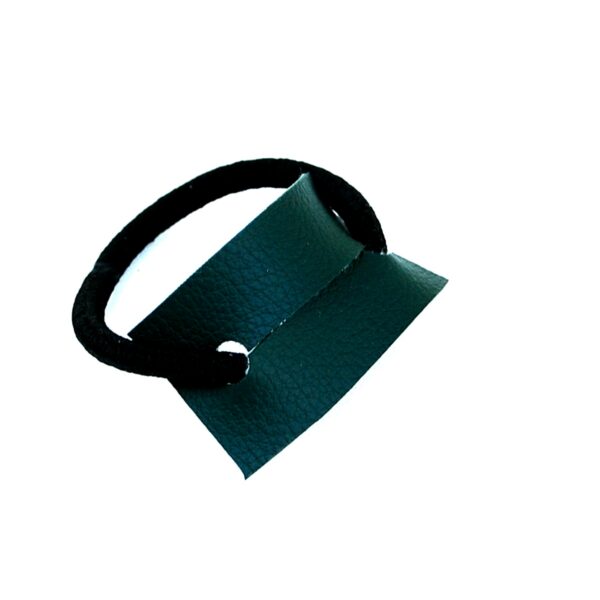 emerald green faux leather hair wrap