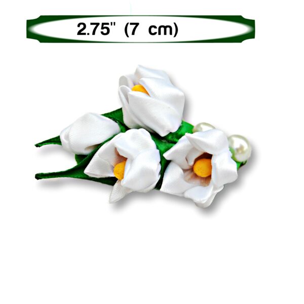 lily flower hair clip dimensions