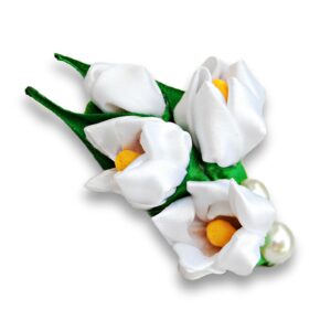White lily hair clip, Tropical hair clip – gift for sister, daughter, friend