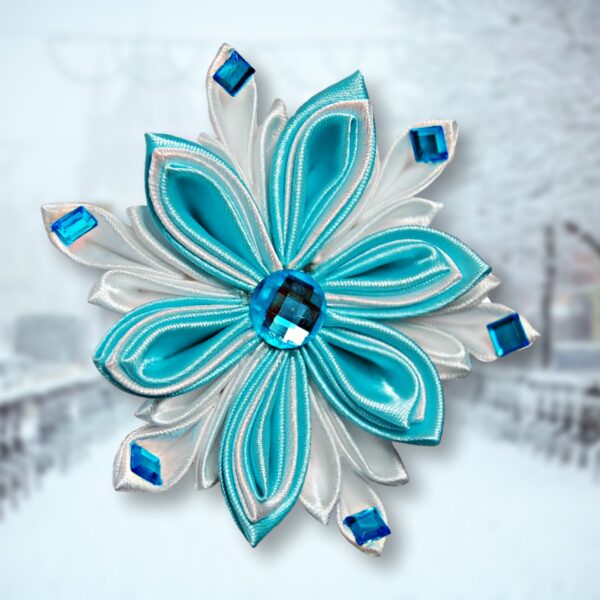 light blue handmade snowflake