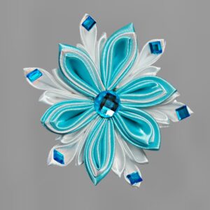Snowflake Sparkling Hair Clip, Frozen Inspired Hair Clip, Teal Blue Winter Hairpiece, Christmas Gifts for Girls Idea