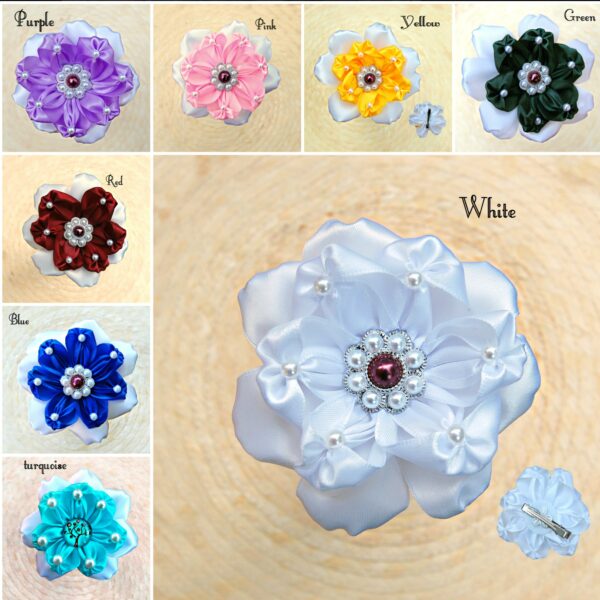 large flower hair clips