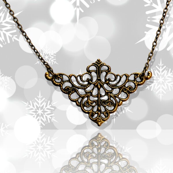 bronze filigree necklace