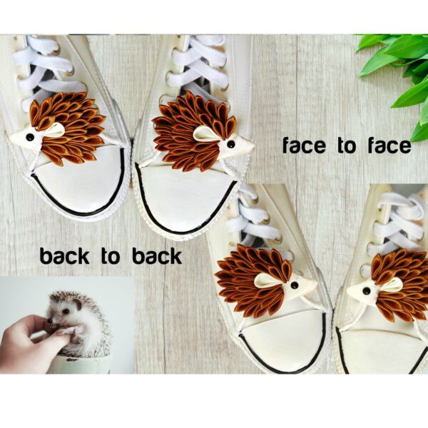 hedgehog shoelace charms