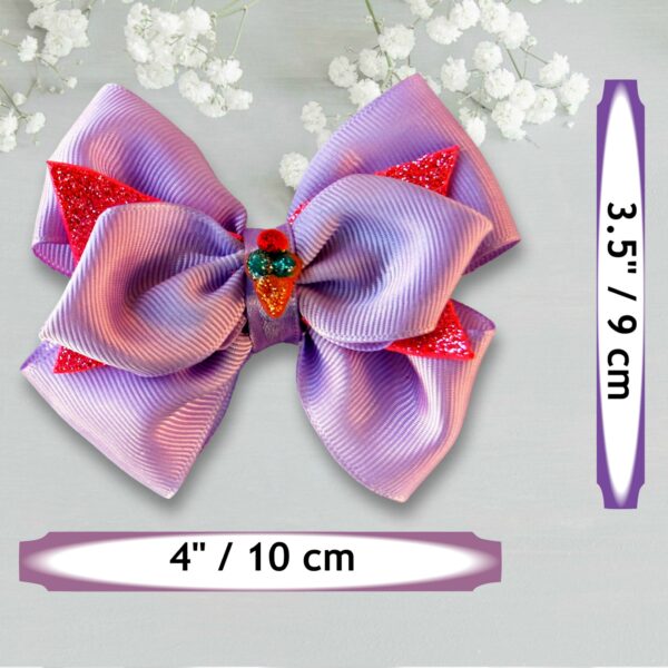 purple bow dimensions