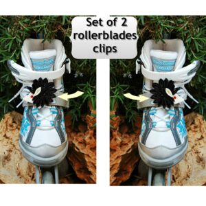 Rollerblades Shoe Lace Charms- Hedgehog Shoe clips, Large Black Shoelace Charms, Gift for Kids Idea