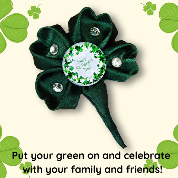 Four leaves clover brooch