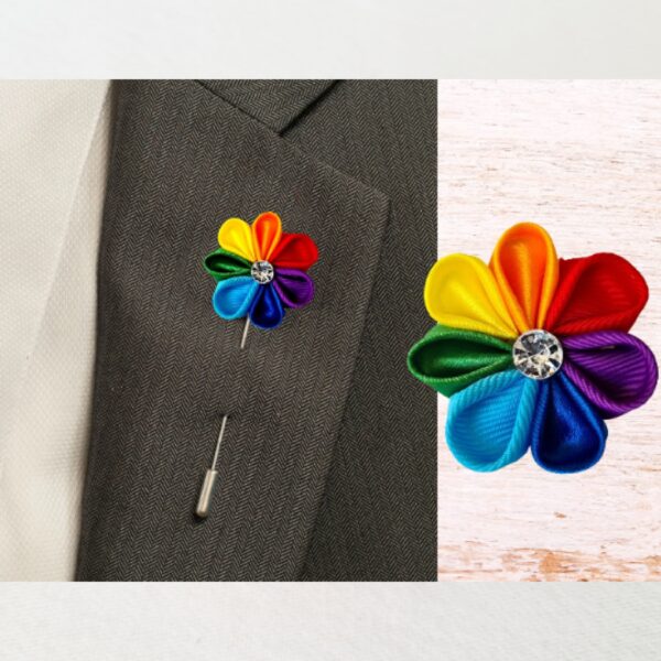 Gay wedding brooch