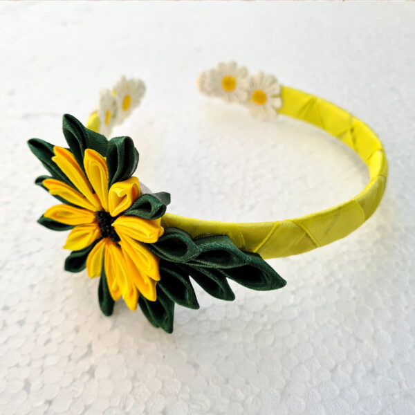 Sunflower hair bow