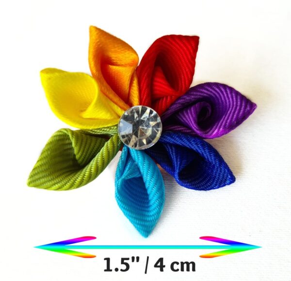 Rainbow brooch dimensions