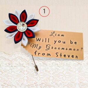 Will You Be My Best Man Proposal Gift for Groomsmen, Personalized Best Man Proposal Tag, Men’s Lapel Pin