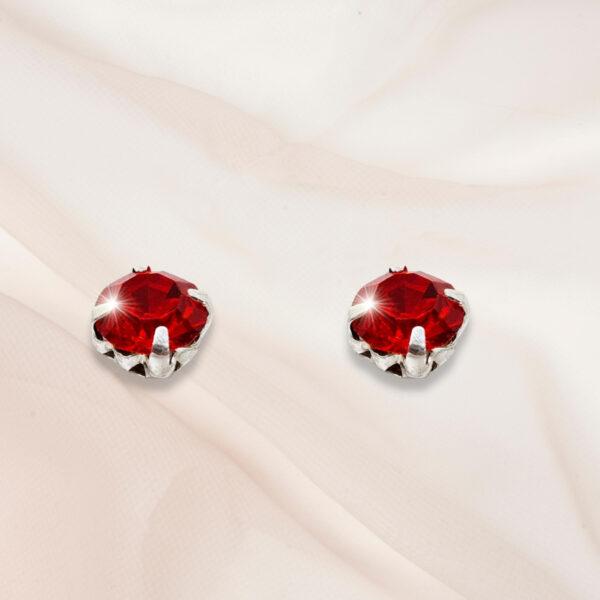 Deep red Magnetic earrings
