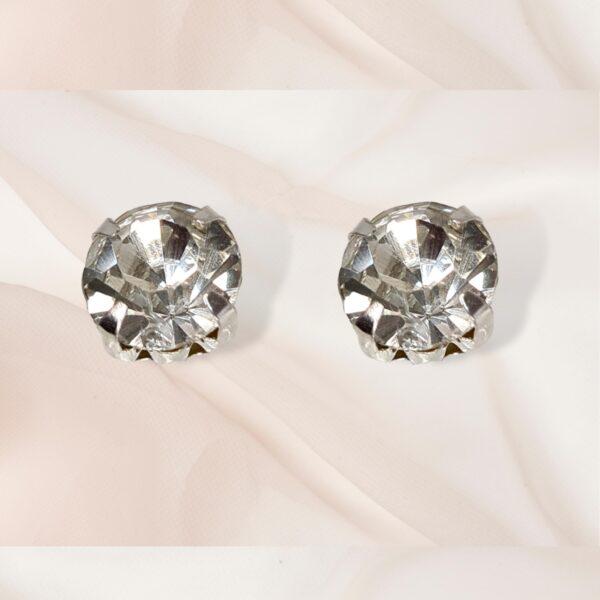 crystal clear magnetic earrings